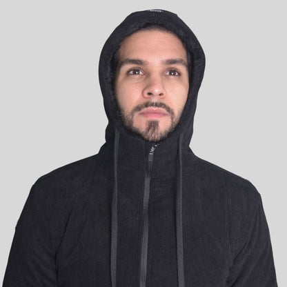 Parka corduroy premium Forro peluche Perfect Fit - NEGRO
