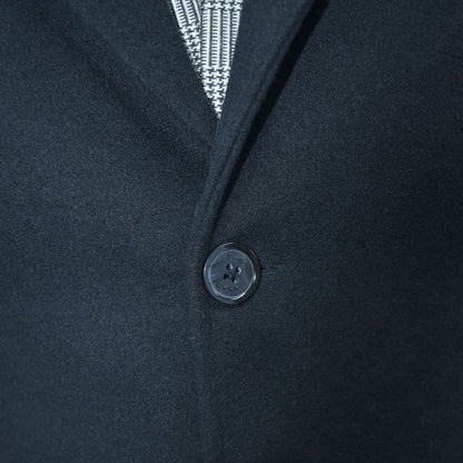Saco de paño con pashmina extraíble  Perfect Fit - AZUL NOCHE