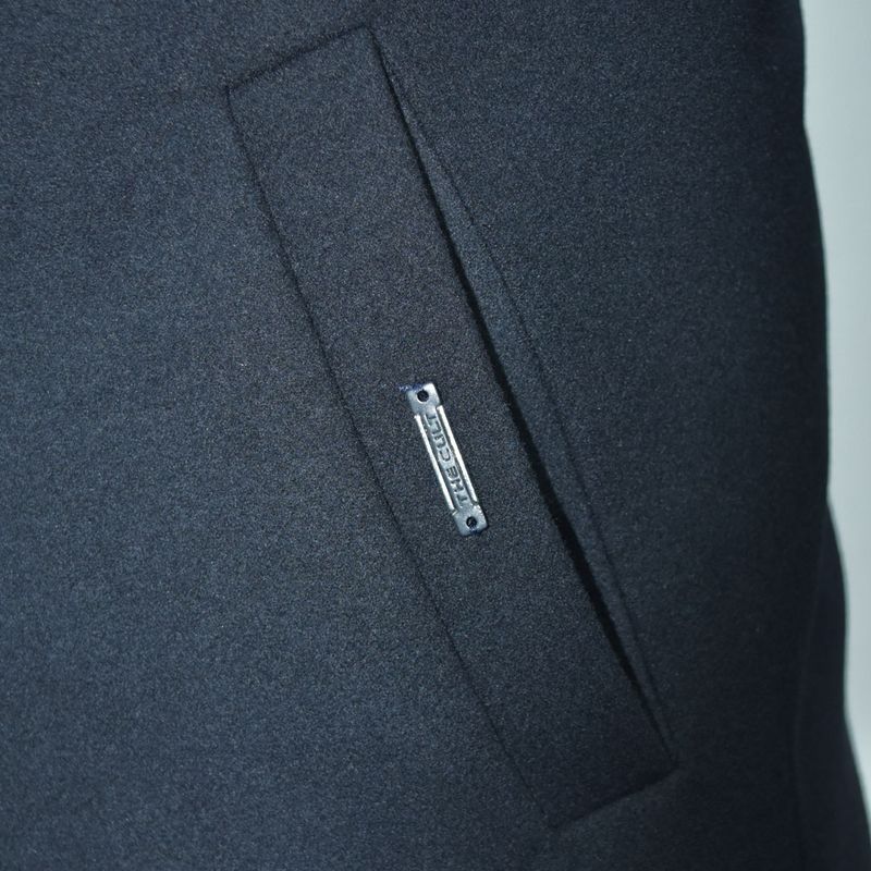 Saco de paño con pashmina extraíble  Perfect Fit - AZUL NOCHE