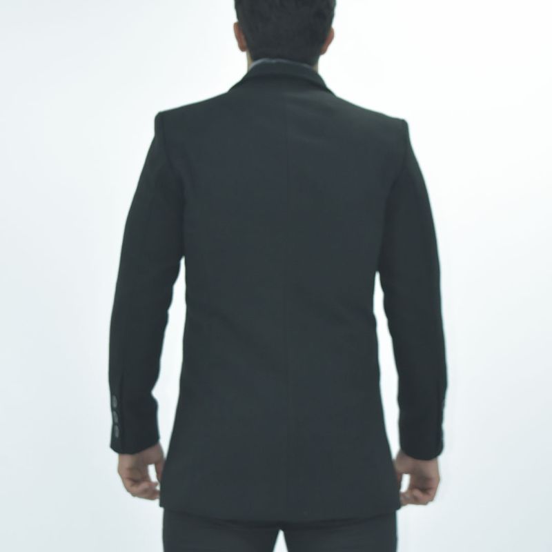Saco de paño con pashmina extraíble  Perfect Fit - NEGRO