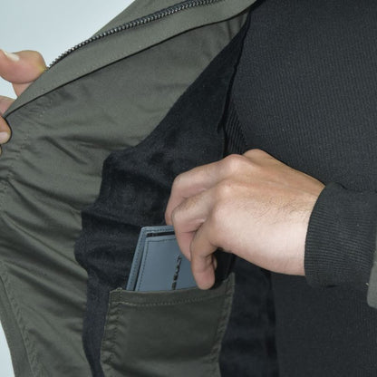 Casaca Drill con Forro Tacto Piel - VERDE MILITAR