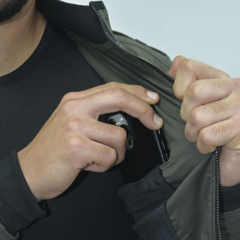 Casaca Drill con Forro Tacto Piel - VERDE MILITAR