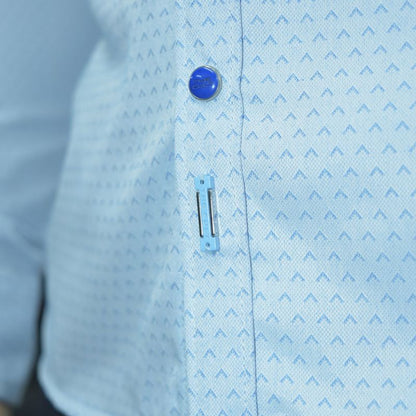 REVERSIBLE LONG-SLEEVED SHIRT - LIGHT BLUE