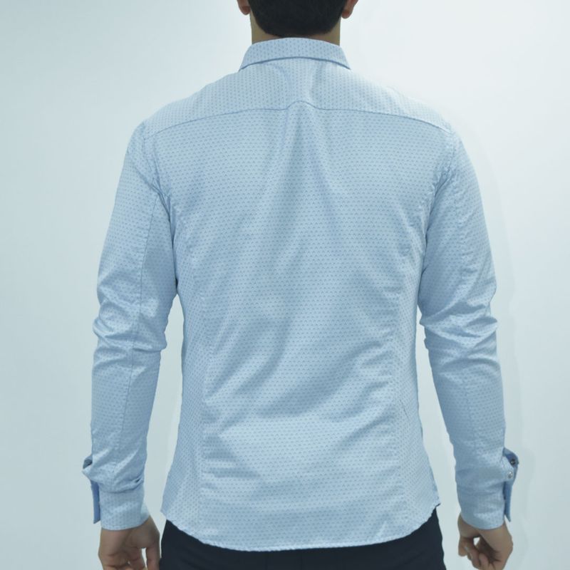 REVERSIBLE LONG-SLEEVED SHIRT - LIGHT BLUE