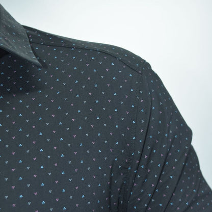 Camisa manga larga Tela confort-flex Entalle Perfect Fit - NEGRO