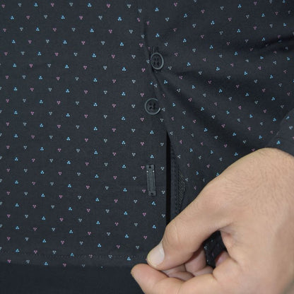 Camisa manga larga Tela confort-flex Entalle Perfect Fit - NEGRO