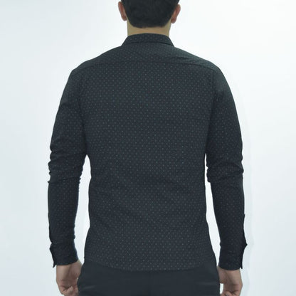 Camisa manga larga Tela confort-flex Entalle Perfect Fit - NEGRO