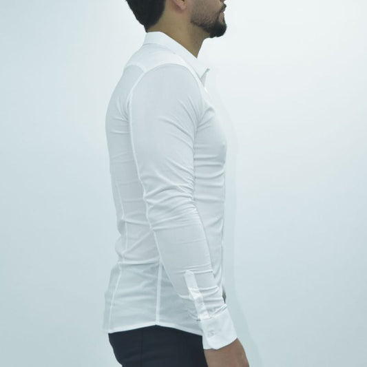 Camisa suit manga larga Signature Perfect Fit - BLANCO
