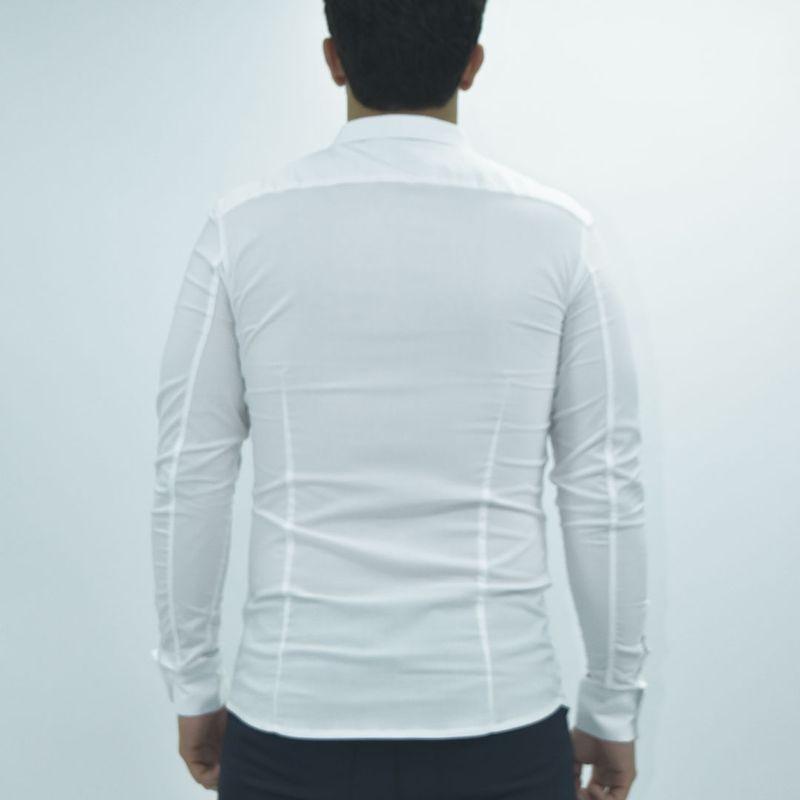 Camisa suit manga larga Signature Perfect Fit - BLANCO