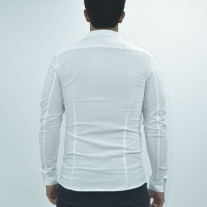 Camisa suit manga larga Signature Perfect Fit - BLANCO