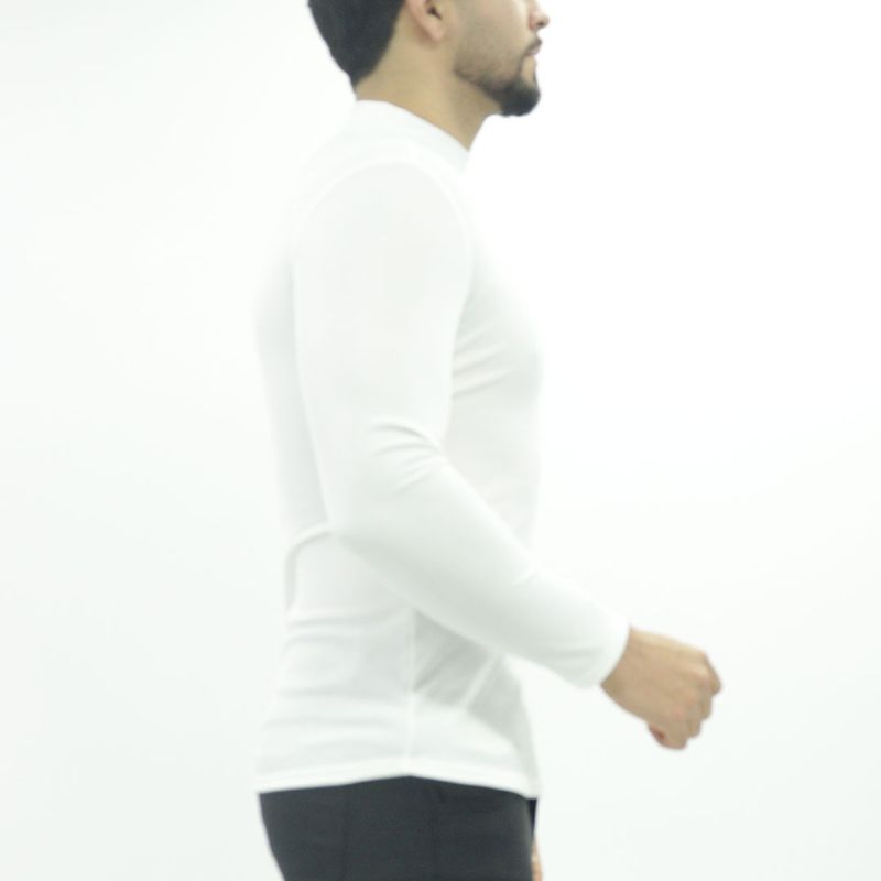 Perfect Fit ribbed long-sleeve turtleneck polo - IVORY