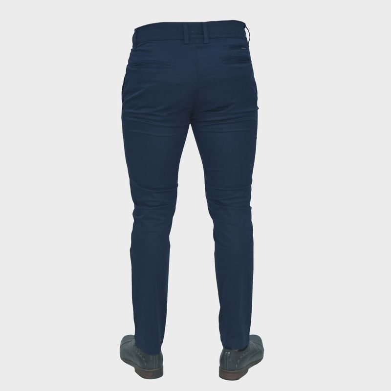 Pantalon semi pitillo Perfect Fit - AZUL