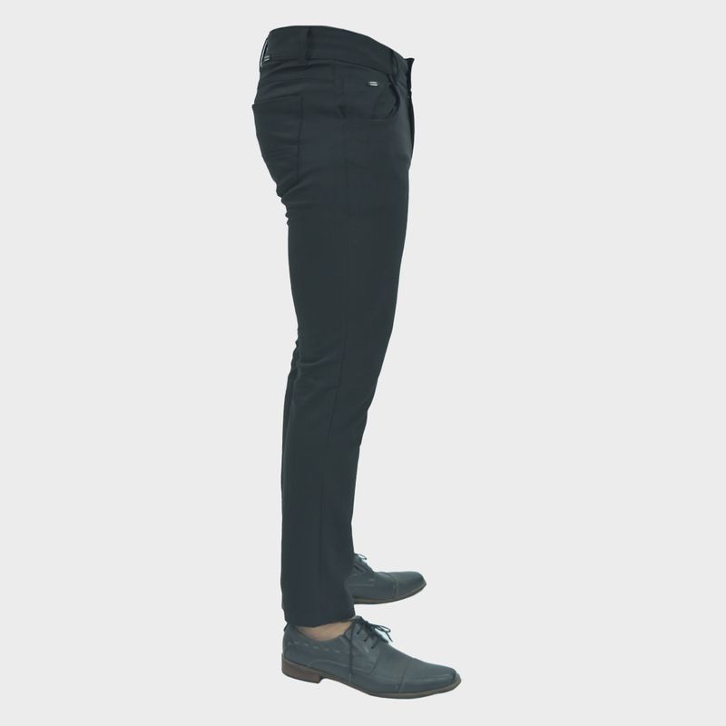 Pantalon semi pitillo Perfect Fit tejido super flex - NEGRO