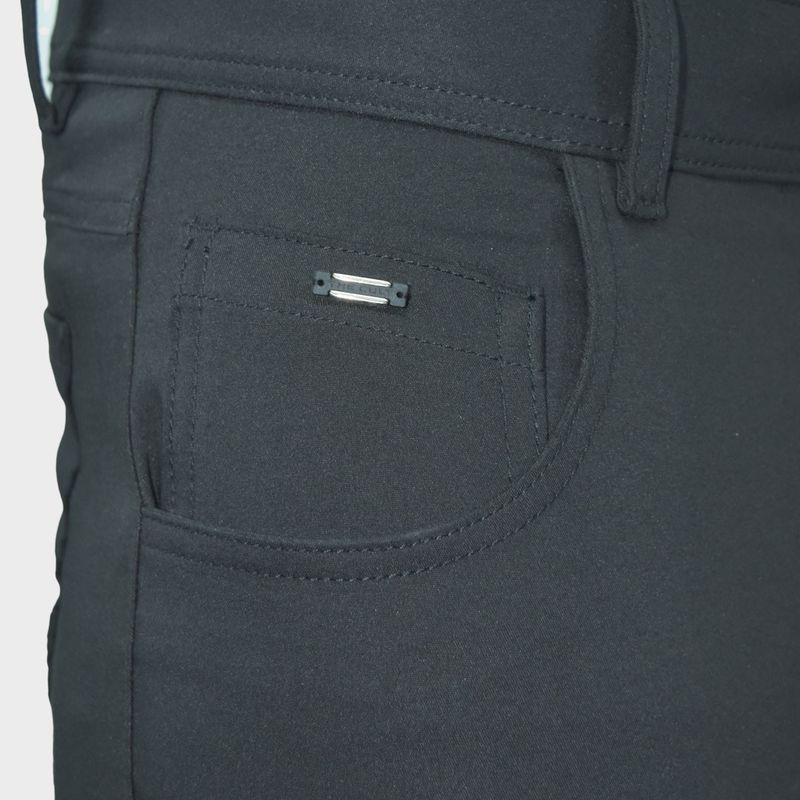 Pantalon semi pitillo Perfect Fit tejido super flex - NEGRO