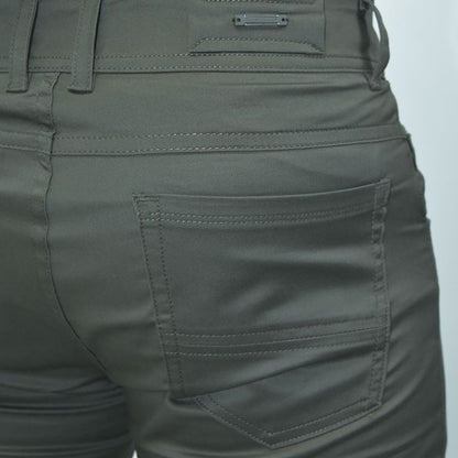 Pantalon drill semi pitillo confort - VERDE OLIVO