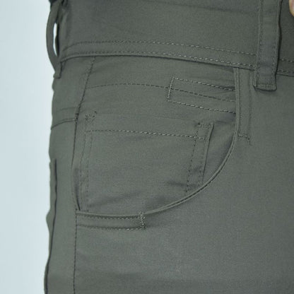 Pantalon drill semi pitillo confort - VERDE OLIVO
