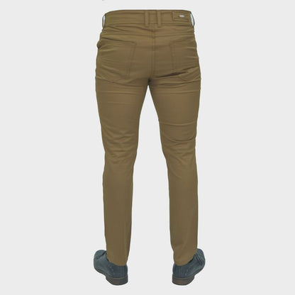 Pantalon drill semi pitillo confort - CAMELL