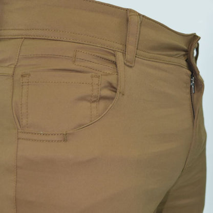 Pantalon drill semi pitillo confort - CAMELL