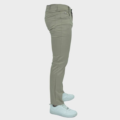 Pantalon drill entubado Confort - BEIGE