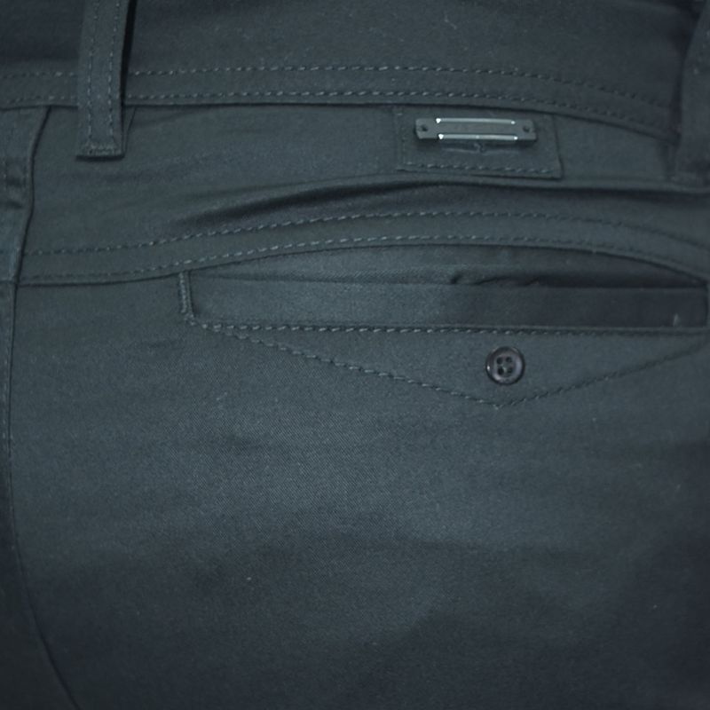 SKINNY DRILL TROUSERS - BLACK