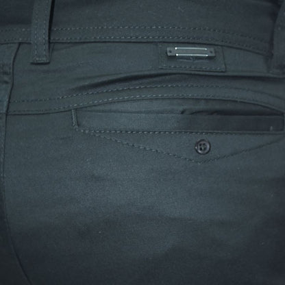 SKINNY DRILL TROUSERS - BLACK