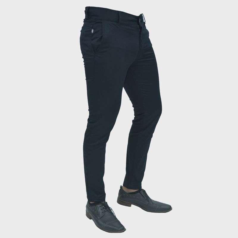 SKINNY DRILL TROUSERS - BLUE