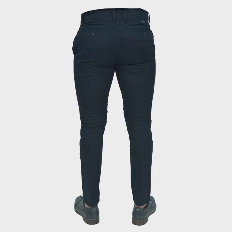 SKINNY DRILL TROUSERS - BLUE