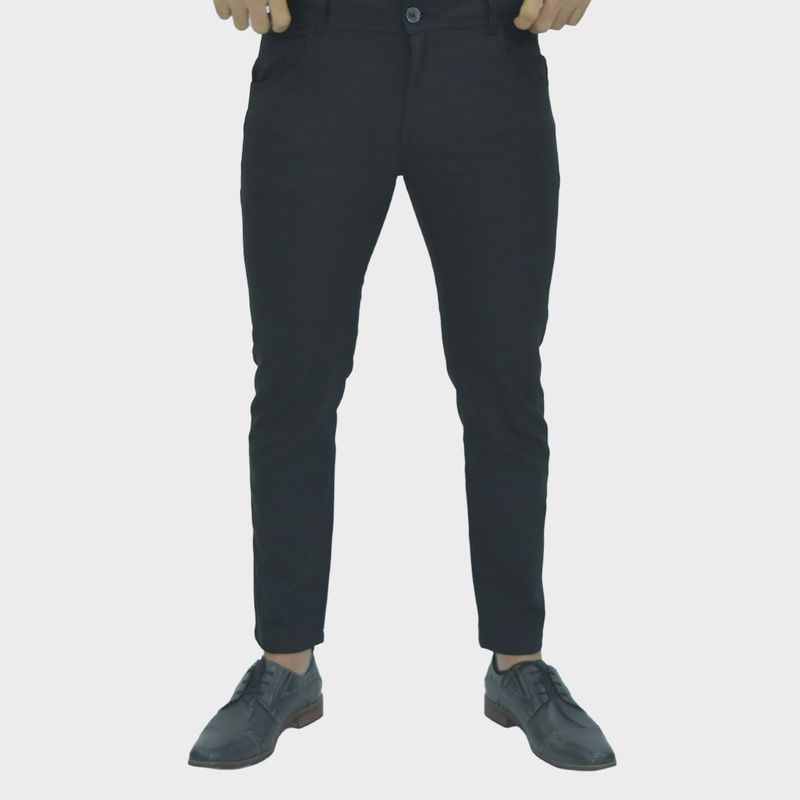 Pantalon semi pitillo Perfect Fit super flex - NEGRO