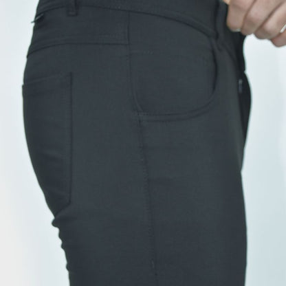 Pantalon semi pitillo Perfect Fit super flex - NEGRO