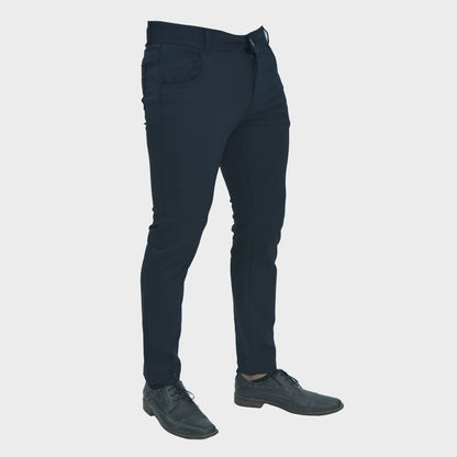 Pantalon semi pitillo Perfect Fit super flex - AZUL