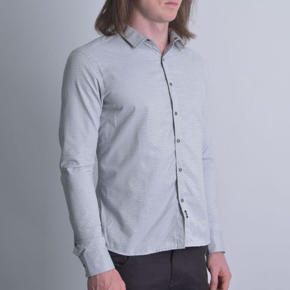 CAMISA REVERSIBLE MANGA LARGA - GRIS