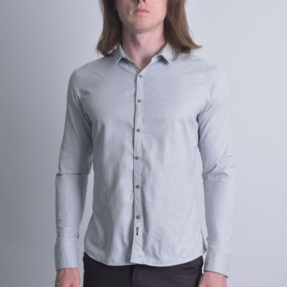 CAMISA REVERSIBLE MANGA LARGA - GRIS