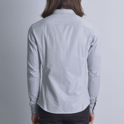 CAMISA REVERSIBLE MANGA LARGA - GRIS
