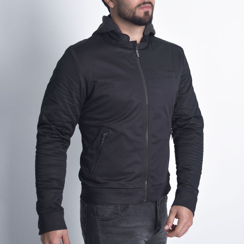 Perfect Fit satin drill jacket - BLACK