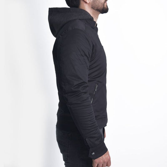 Casaca satinada de drill Perfect Fit - NEGRO