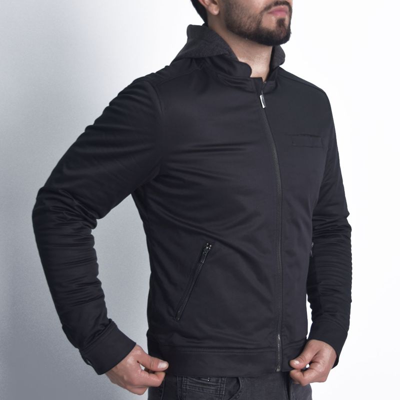 Perfect Fit satin drill jacket - BLACK