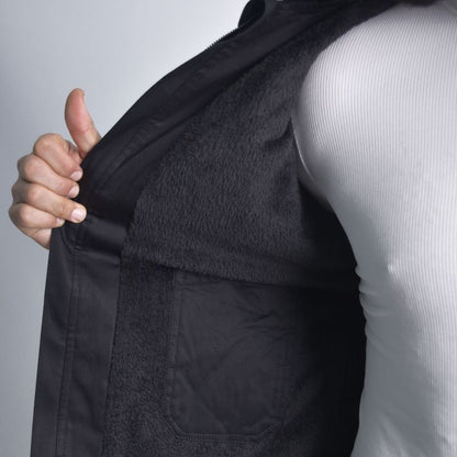 Perfect Fit satin drill jacket - BLACK