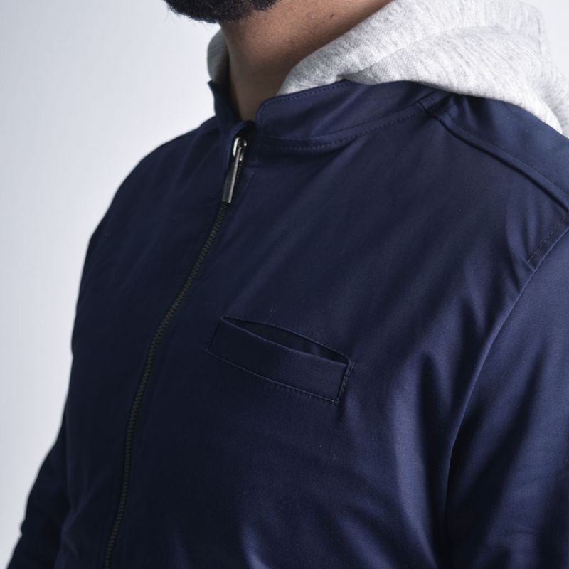 Perfect Fit Satin Drill Jacket - MIDNIGHT BLUE
