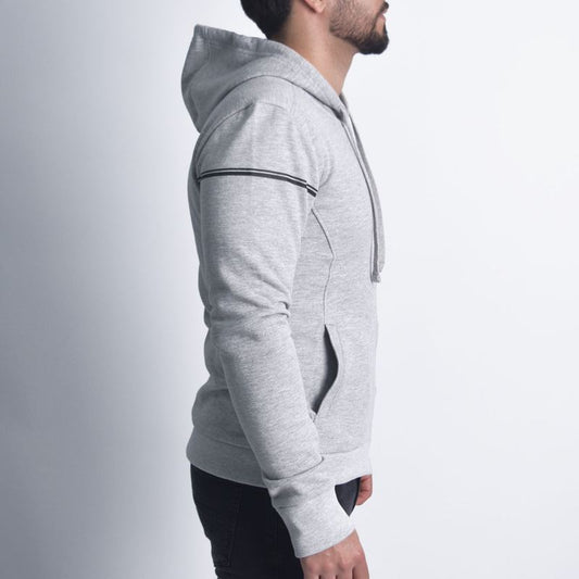 Hoodie afranelado Slim Fit - MELANGE