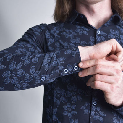 Camisa manga larga Entalle Perfect Fit - AZUL