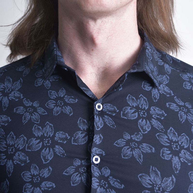 Camisa manga larga Entalle Perfect Fit - AZUL