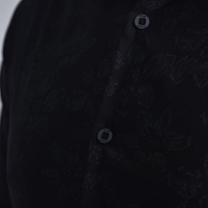 Long Sleeve Perfect Fit Shirt - BLACK