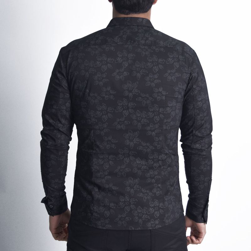Long Sleeve Perfect Fit Shirt - BLACK