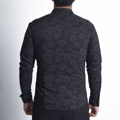Long Sleeve Perfect Fit Shirt - BLACK