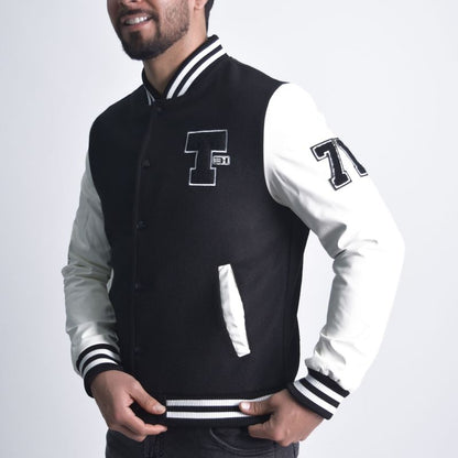 Casaca Varsity LB Paño + EcoCuero
