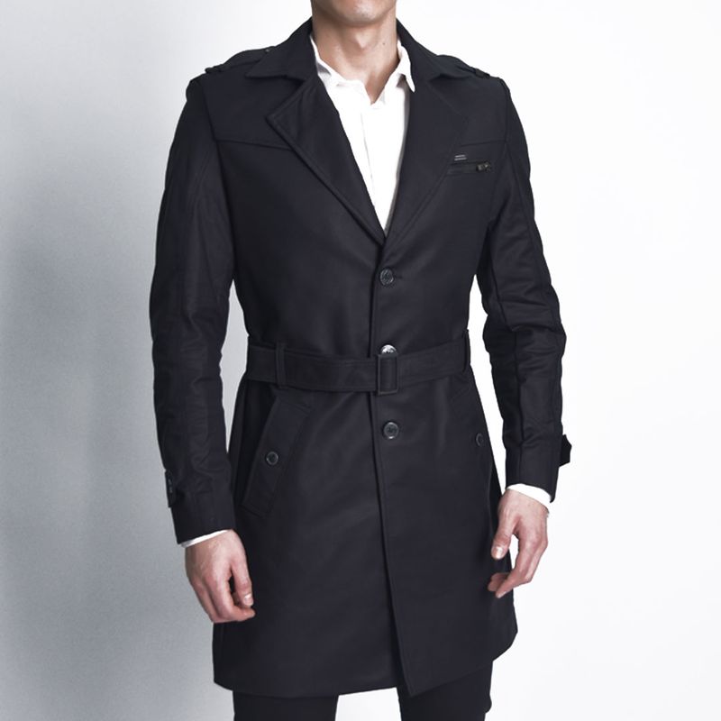 Signature satin short coat | Perfect Fit - BLACK