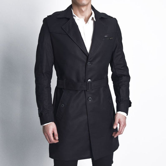 Abrigo corto satinado Signature | Ajuste perfecto - NEGRO