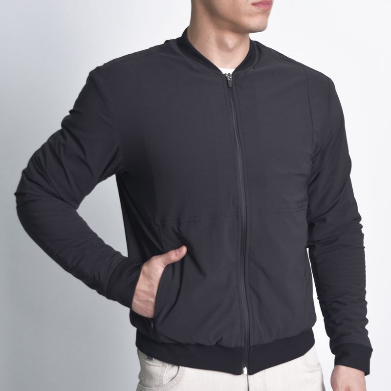 Smart Waterproof Jacket Perfect Fit Stretch fabric - BLACK