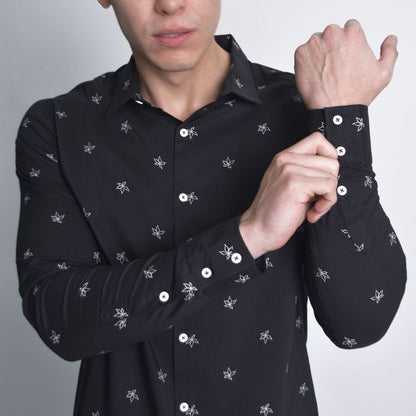 Comfort-flex long sleeve shirt | Perfect Fit - BLACK
