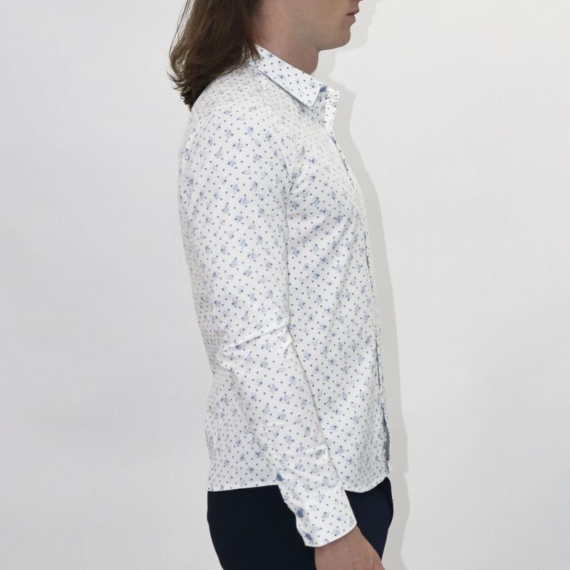 Camisa manga larga Print floral Entalle Perfect Fit